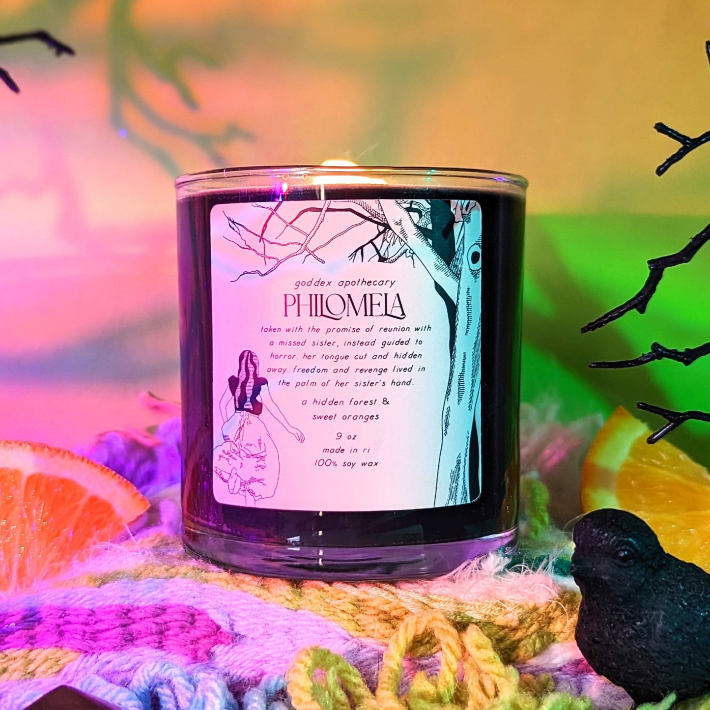 Philomela | Forest Air & Oranges Soy Wax Candle